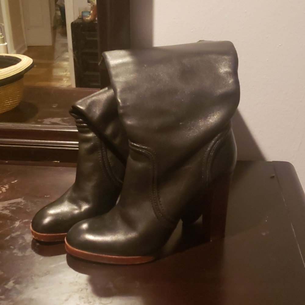 Knee high leather boots